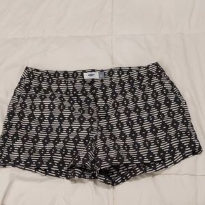Black & White Woven Shorts